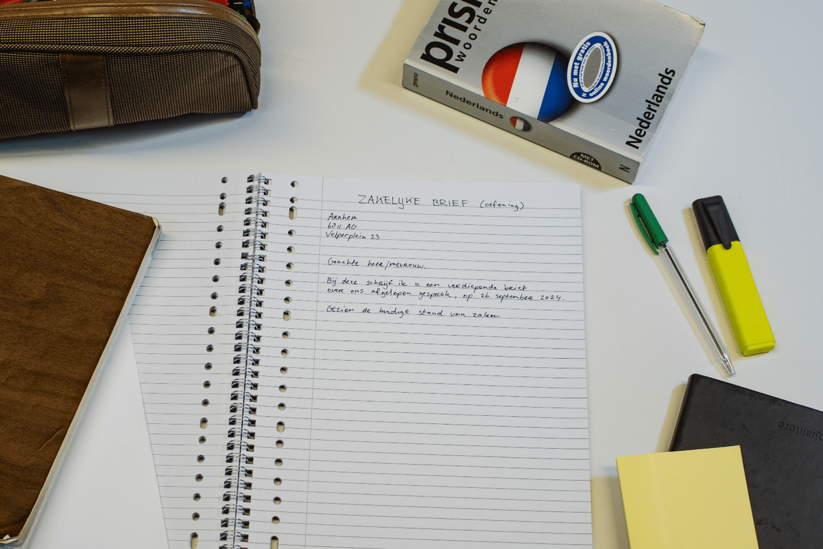 Een zakelijke brief schrijven voor je examen Nederlands