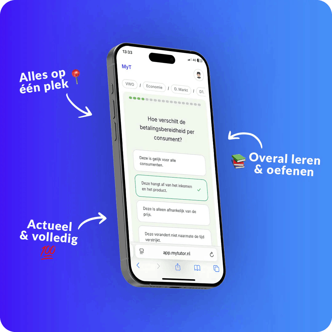 Online examentraining VMBO oefenen voor het centraal examen met de MyTutor app – overal leren en oefenen